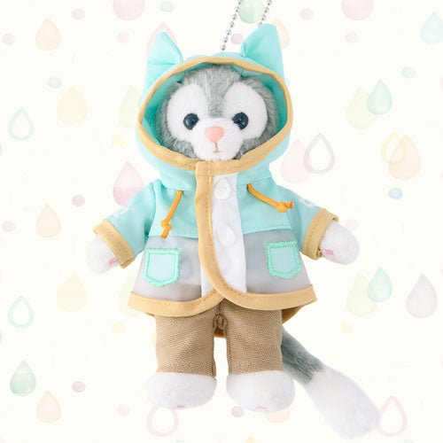 Tokyo Disney Resort - Duffy & Friends "Beautiful Rainy Day" Collection x Gelatoni Raincoat Plush Keychain
