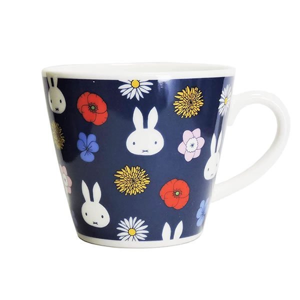 Alternative view of Miffy Floral Series Mug ( Navy )