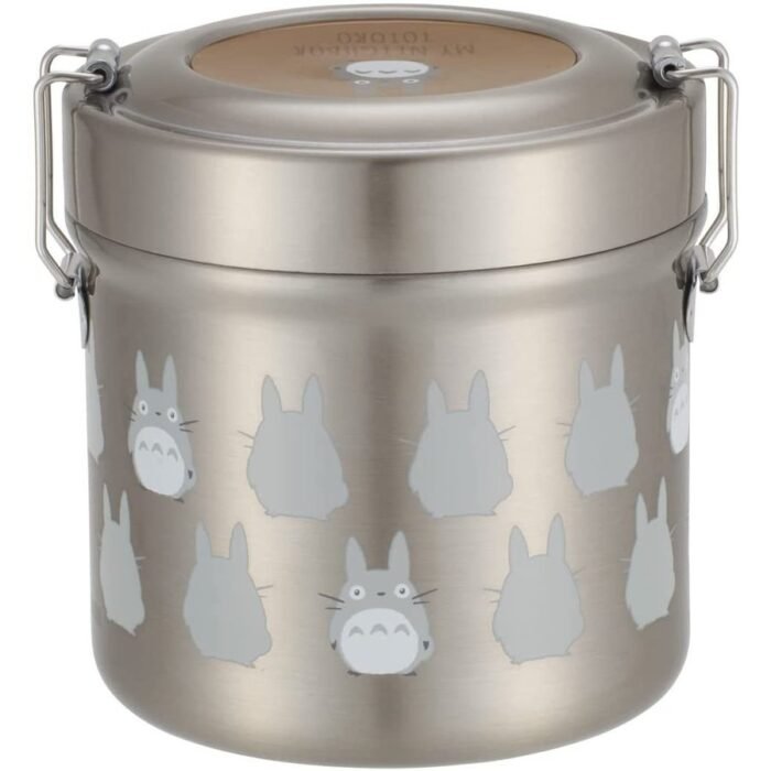 Skater STLB0AG-A Antibacterial Insulated Bento Box, Bowl-Shaped Shape, 16.2 fl oz (480 ml), Vacuum, Stainless Steel, My Neighbor Totoro, Silhouette, Ghibli