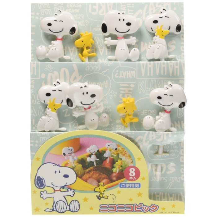 Torne Snoopy Bento Pick, Character Valve, Deco Valve, Lunch, Nikoniko, 8 Pieces