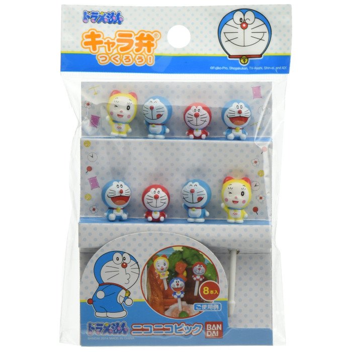 Smiling Doraemon Toothpicks 8 Stick Set