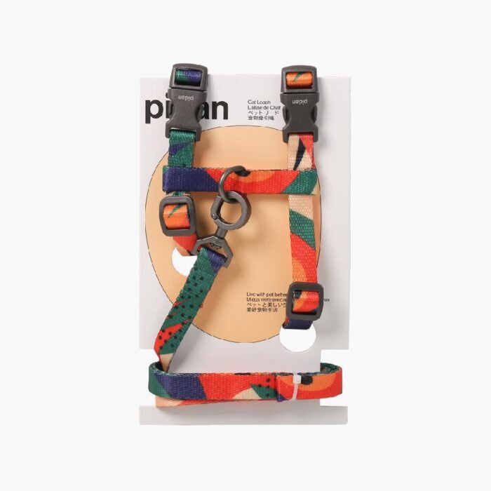 pidan Cat Harness and Leash Set, 2 patterns - Multicolor