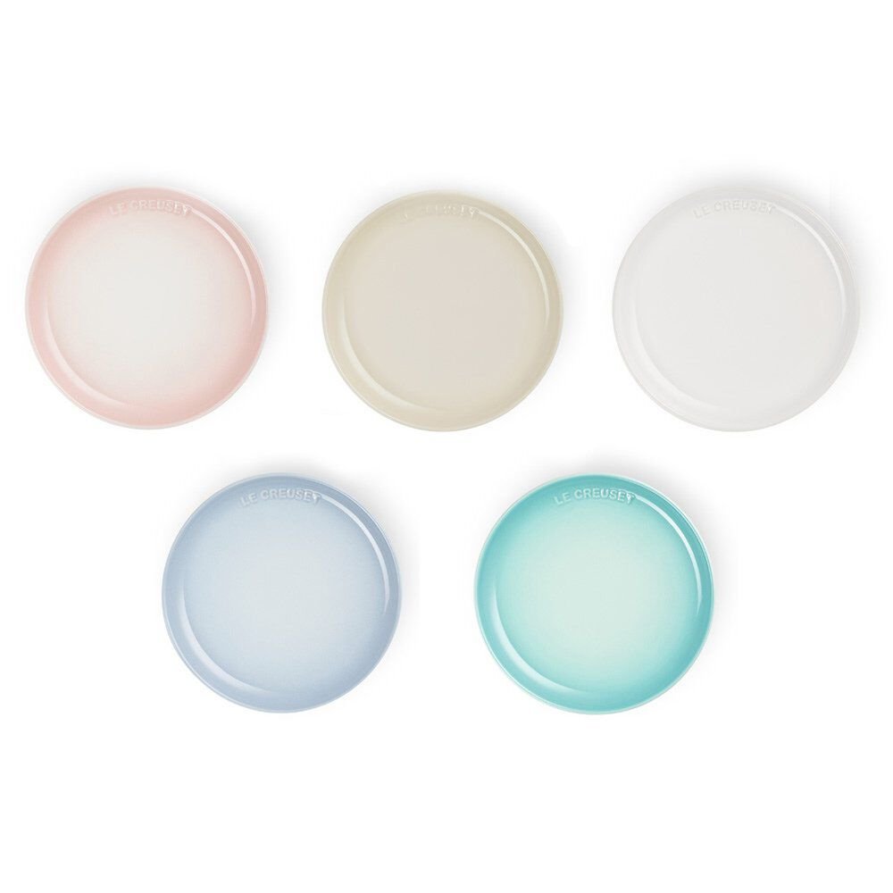 Le Creuset Sphere Plate Dish Pastel Rainbow Set of 5