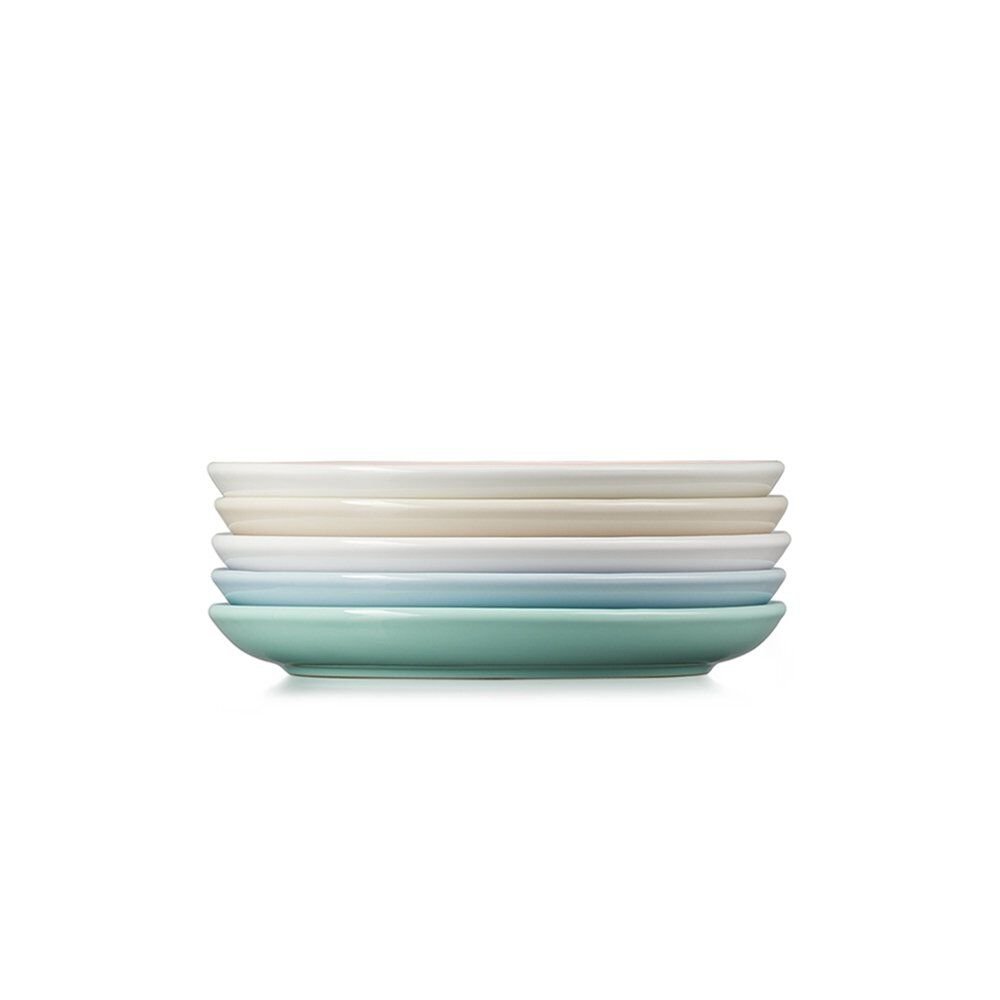 Le Creuset Sphere Plate Dish Pastel Rainbow Set of 5 - Image 4