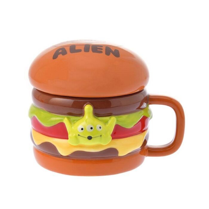 Japan Disney Die-cut Face Mug - Toy Story Little Green Men Burger