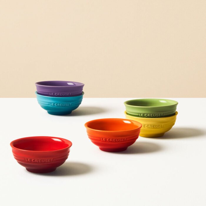 Le Creuset Stoneware Rainbow Mini Bowls - Set of 6