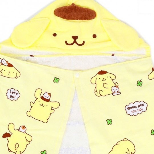 Alternative view of Japan Sanrio Hooded Towel - Pompompurin / Clover