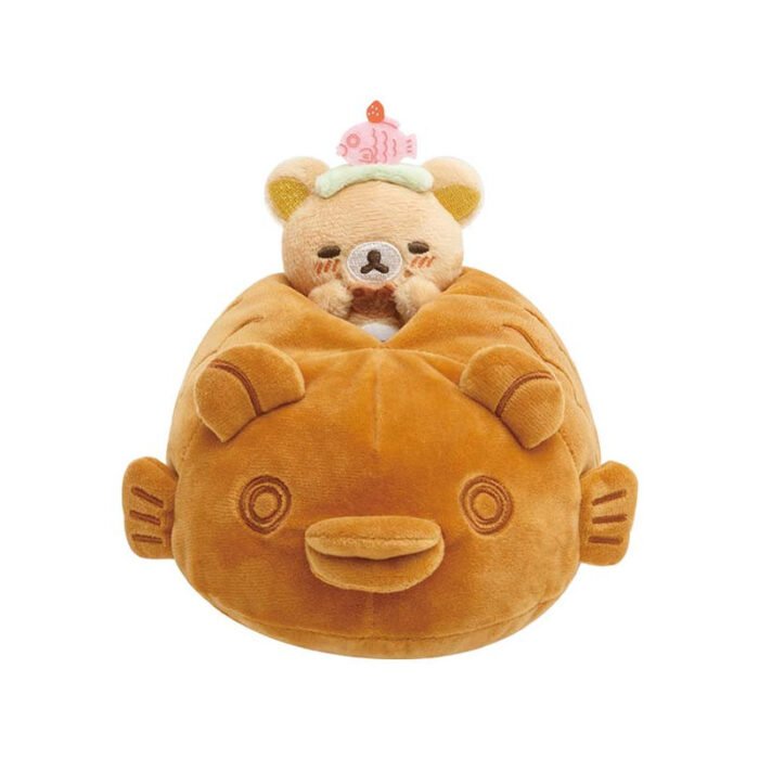 Plush Tissue Case Rilakkuma Okashina Yuenchi
