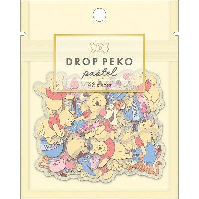 Disney Winnie the Pooh Drop Peko Pastel Stickers 48 Pieces