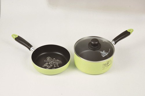 Disney Fluorine Processing IH Supported Frying Pan Glass 3-unit Set Badge