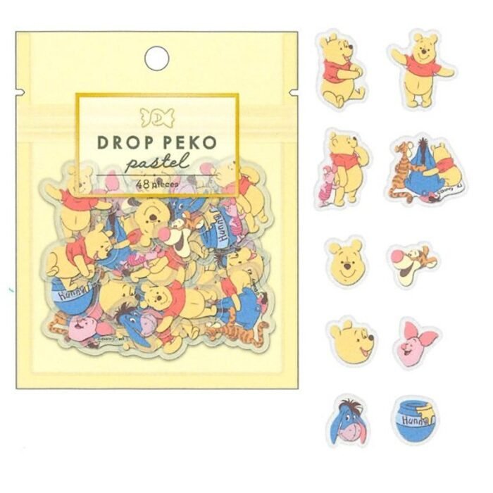 Alternative view of Disney Winnie the Pooh Drop Peko Pastel Stickers 48 Pieces