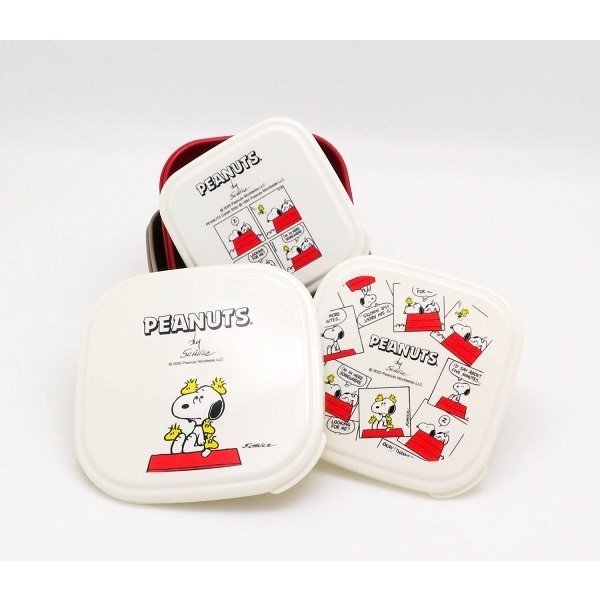 Alternative view of Snoopy Bento Box, Lunch Box, Storage Container, Sealed Container, Set of 3
