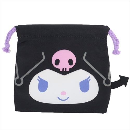 Kuromi Goods Drawstring Bag Character Face Kinchaku Pouch