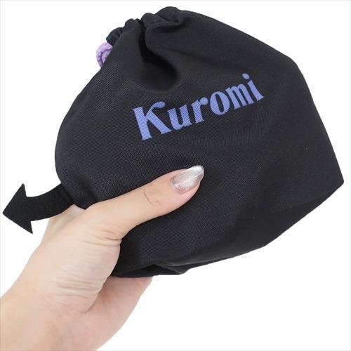 Alternative view of Kuromi Goods Drawstring Bag Character Face Kinchaku Pouch