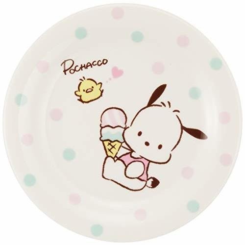 Sanrio Pochacco Ice Plate Dish Diameter 15.5cm White
