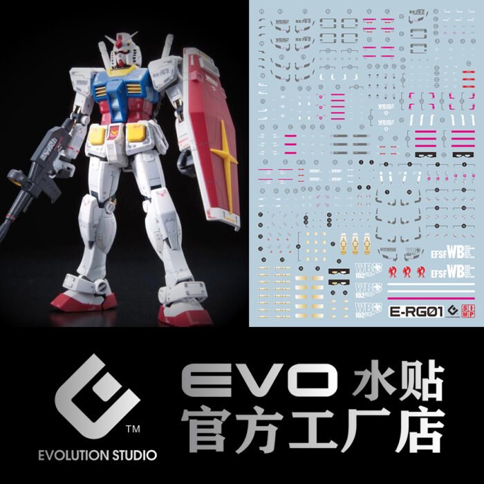 RG 1/144 #01 RX-78-2 Gundam EVO Water Decal