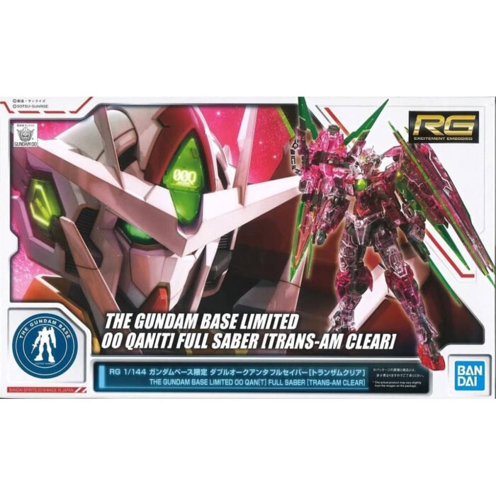 RG 1/144 Gundam 00 Qan[T] Full Saber (Trans-Am clear ver.)