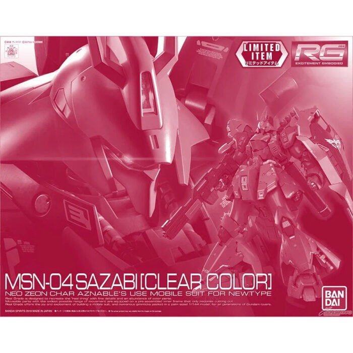 RG 1/144 MSN-04 Sazabi [Clear Color]