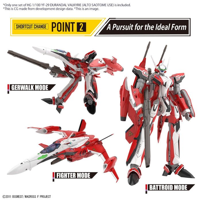 HG 1/100 YF-29 DURANDAL VALKYRIE (ALTO SAOTOME USE) - Image 4