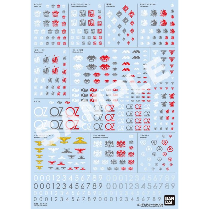 Bandai GUNDAM DECAL DX 08