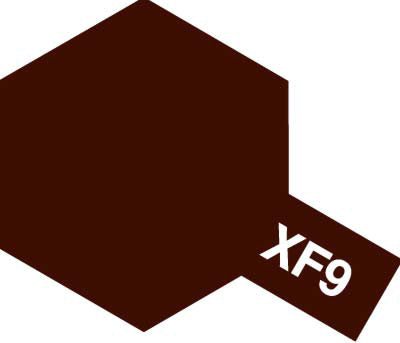 Alternative view of TAMIYA ENAMEL XF-9 FLAT HULL RED