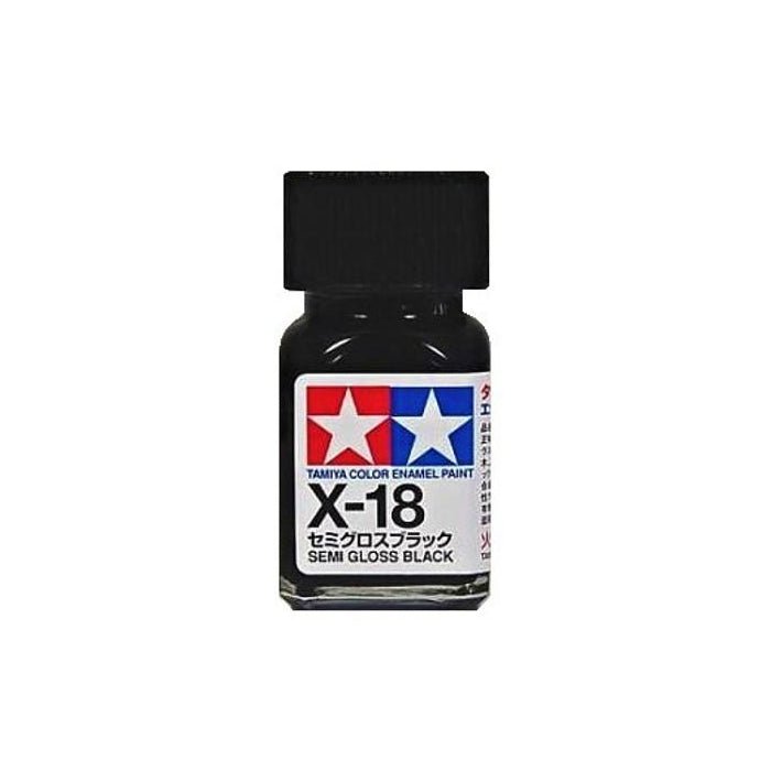 TAMIYA ENAMEL X-18 SEMI GLOSS BLACK