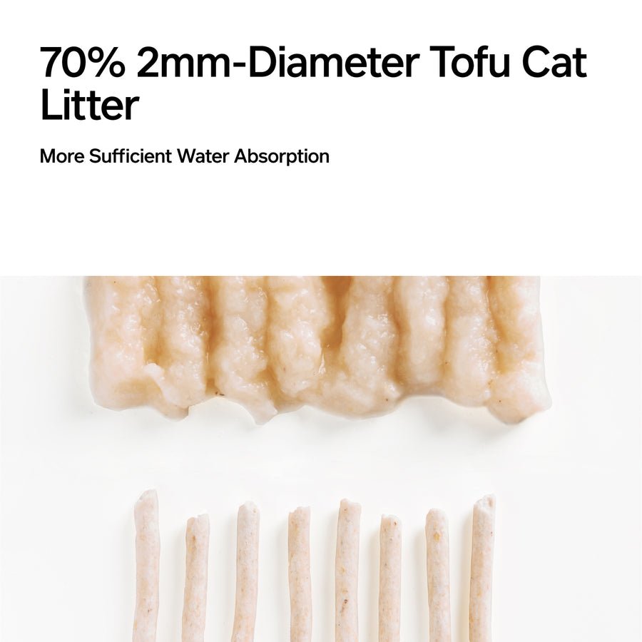 pidan Cat Litter Tofu Mix | 70% 2mm mix 30% 1.5mm Original Tofu Cat Litter | 2.4 kg per bag (Pure Tofu) | - Image 4