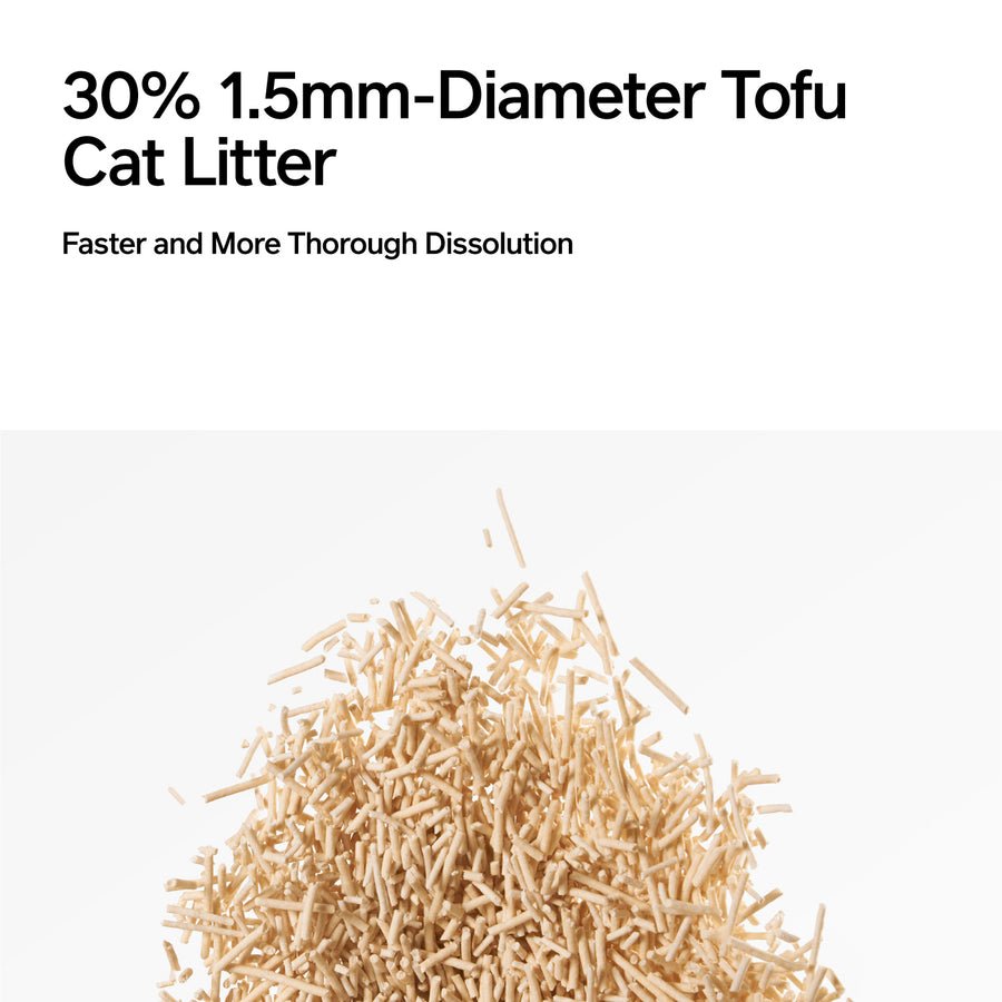 pidan Cat Litter Tofu Mix | 70% 2mm mix 30% 1.5mm Original Tofu Cat Litter | 2.4 kg per bag (Pure Tofu) | - Image 5