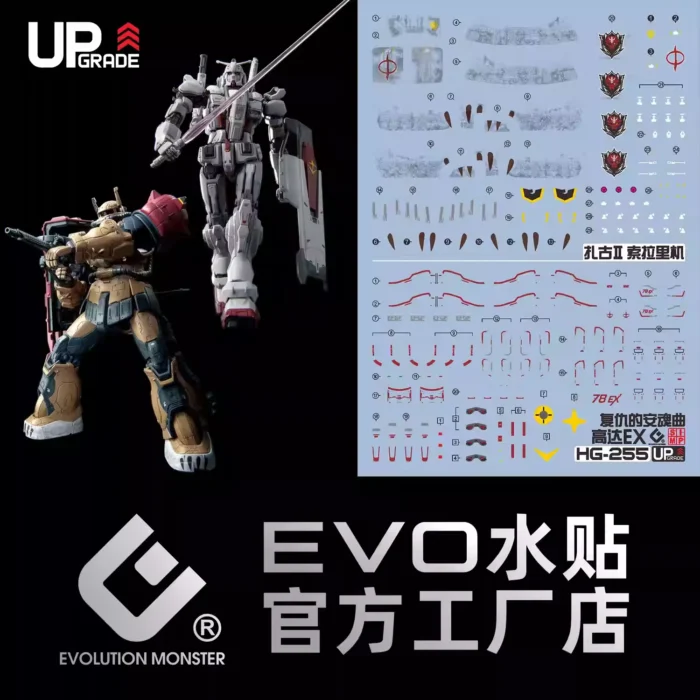 HG 1/144 GUNDAM EX/ZAKU? F TYPE SOLARI (RFV) EVO Water Decal