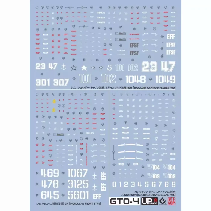 Alternative view of HG 1/144 GTO-4 EVO Water Decal