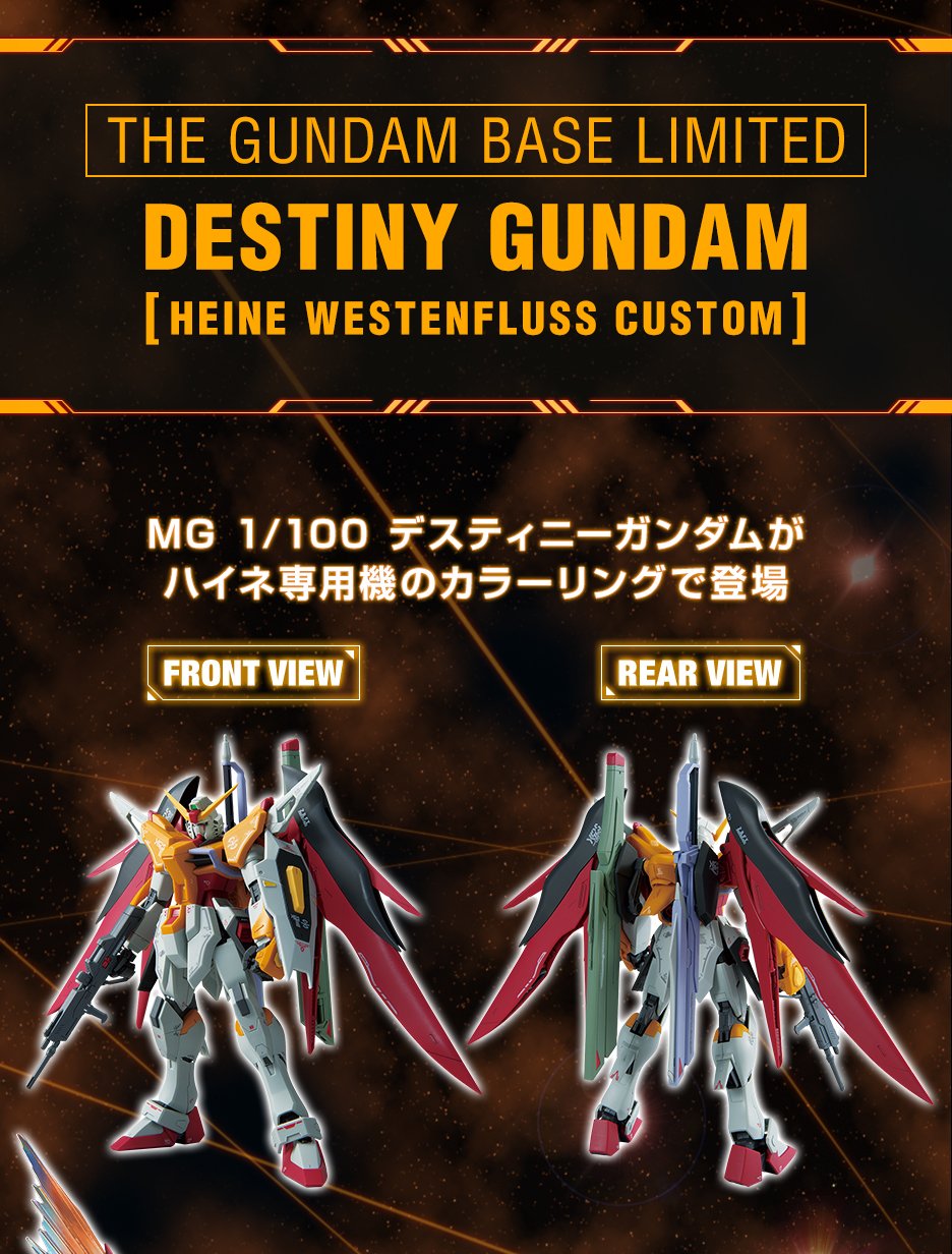 MG 1/100 Gundam Base Limited Destiny Gundam (Heine Westenfluss Custom) - Image 9