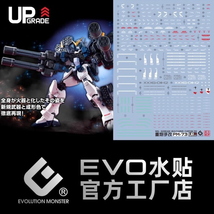 MG 1/100 GUNDAM HEAVYARM CUSTOM EW EVO Water Decal