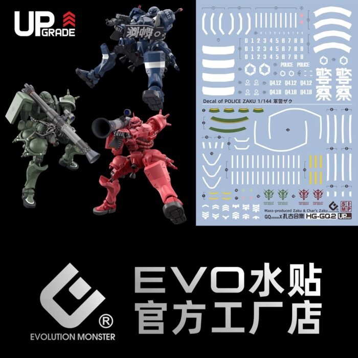 HG 1/144 POLICE ZAKU EVO Water Decal