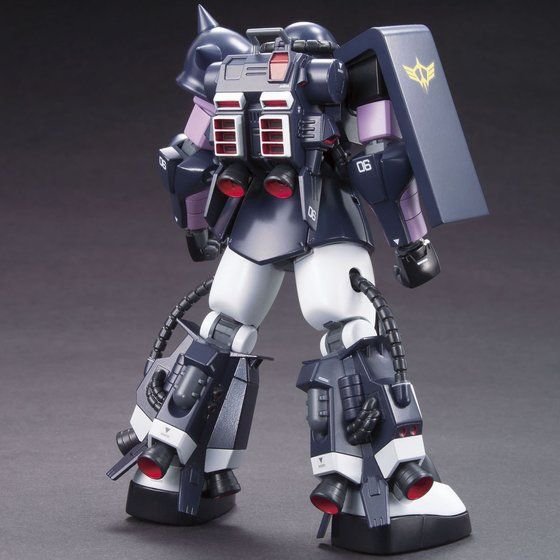 Alternative view of HGUC 1/144 #151 MS-06R-1A Zaku II Black Tristars