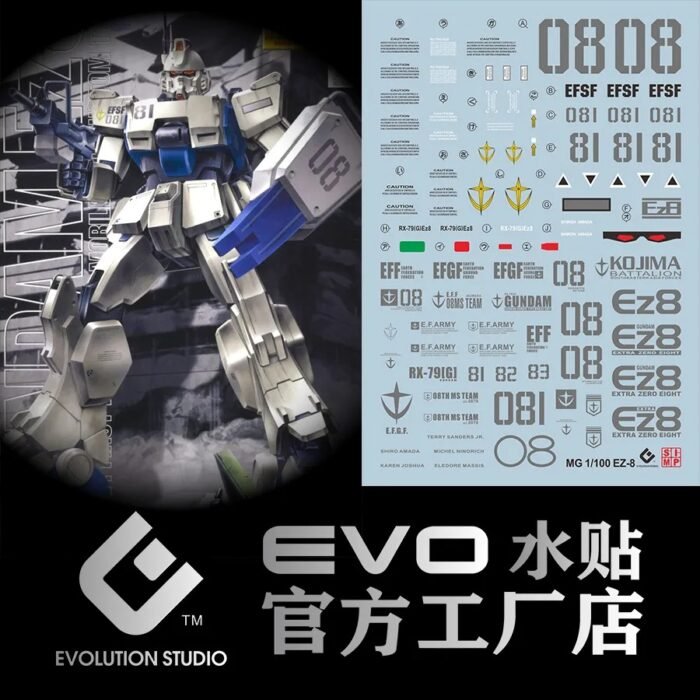 MG 1/100 Gundam EZ8 “Gundam 08th MS Team” EVO Water Decal