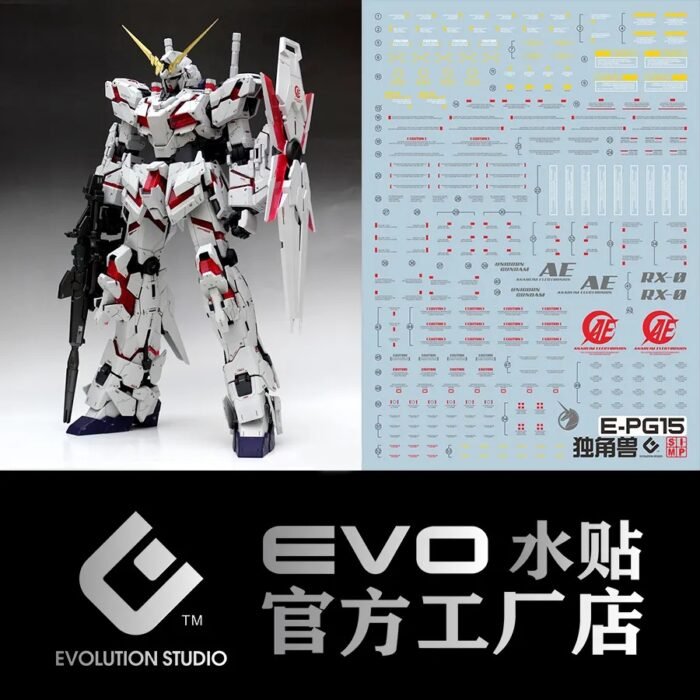 PG Unicorn Gundam RX-0 1/60 EVO Water Decal