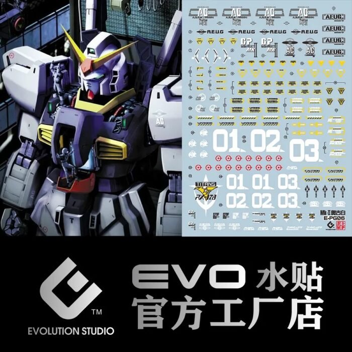 PG 1/60 Gundam RX-178 MK II A.E.U.G. 1/60 EVO Water Decal