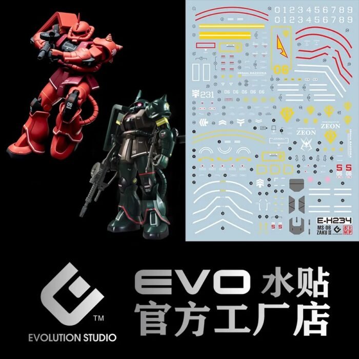 HG 234 MS-06S Zaku II EVO Water Decal