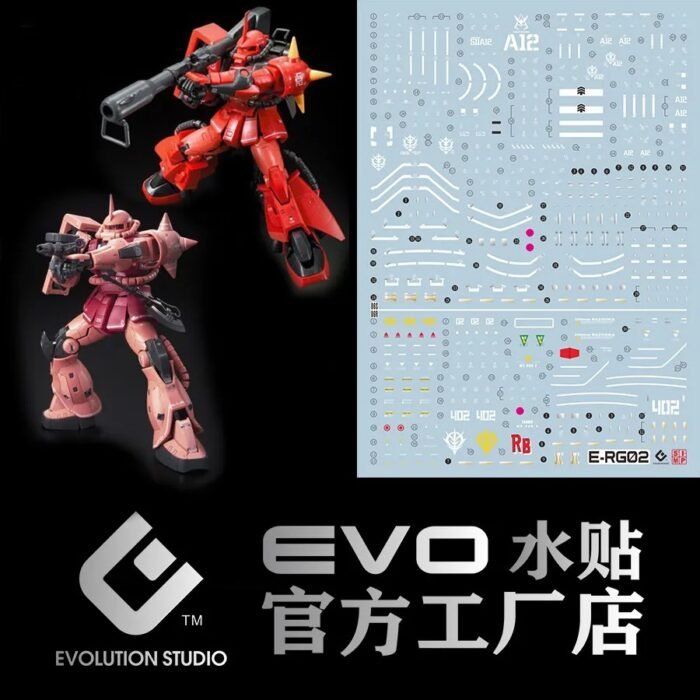 RG 1/144 #02 MS-06S Zaku II EVO Water Decal