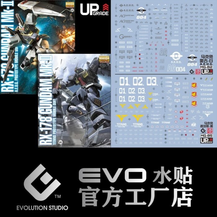 MG 1/100 RX-178 Gundam Mk II TITANZ & A.E.U.G Ver.2.0 EVO Water Decal