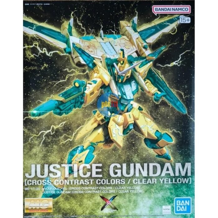 MG 1/100 JUSTICE GUNDAM [CROSS CONTRAST COLORS / CLEAR GREEN]