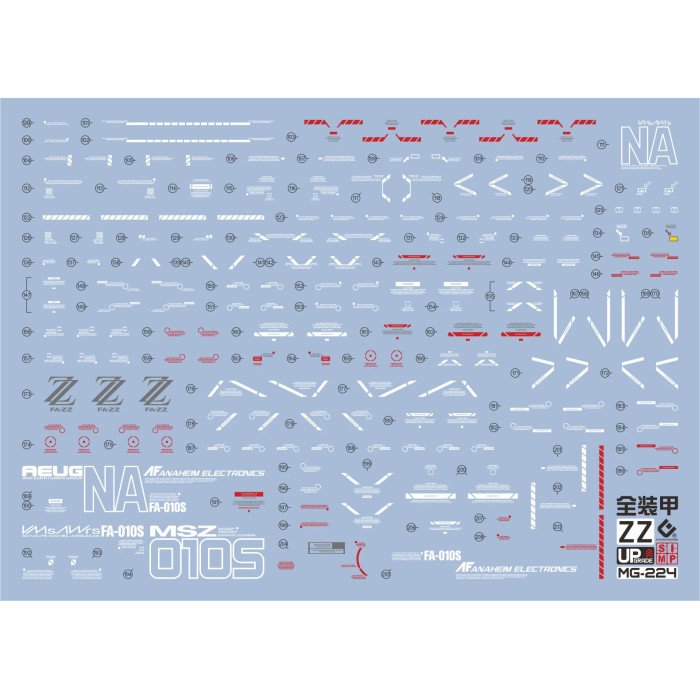 MG 1/100 FULL ARMOR ZZ GUNDAM Ver.ka EVO Water Decal - Image 3
