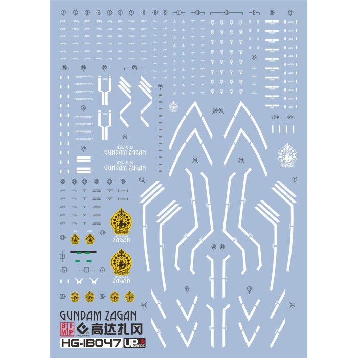 HG 1/144 GUNDAM ZAGAN EVO Water Decal - Image 7
