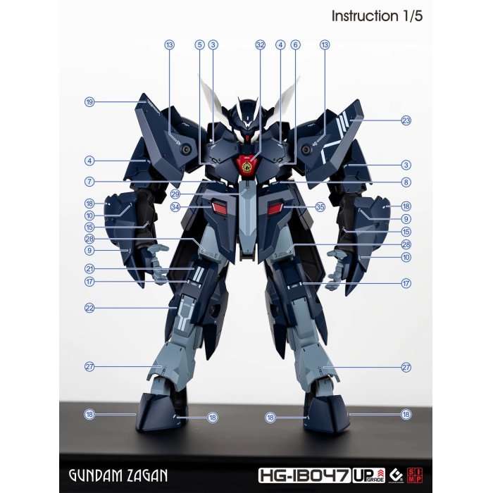 HG 1/144 GUNDAM ZAGAN EVO Water Decal - Image 6