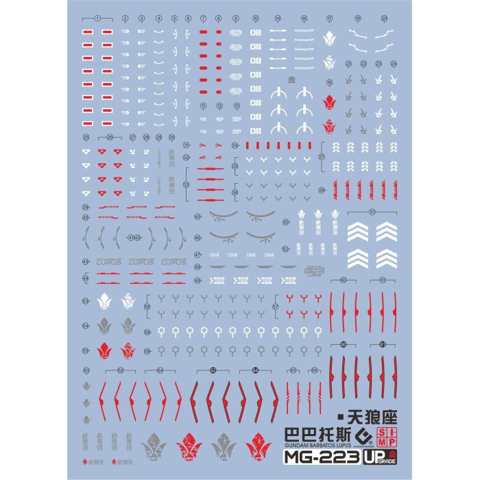 Alternative view of MG 1/100 BARBATOS LUPUS EVO Water Decal
