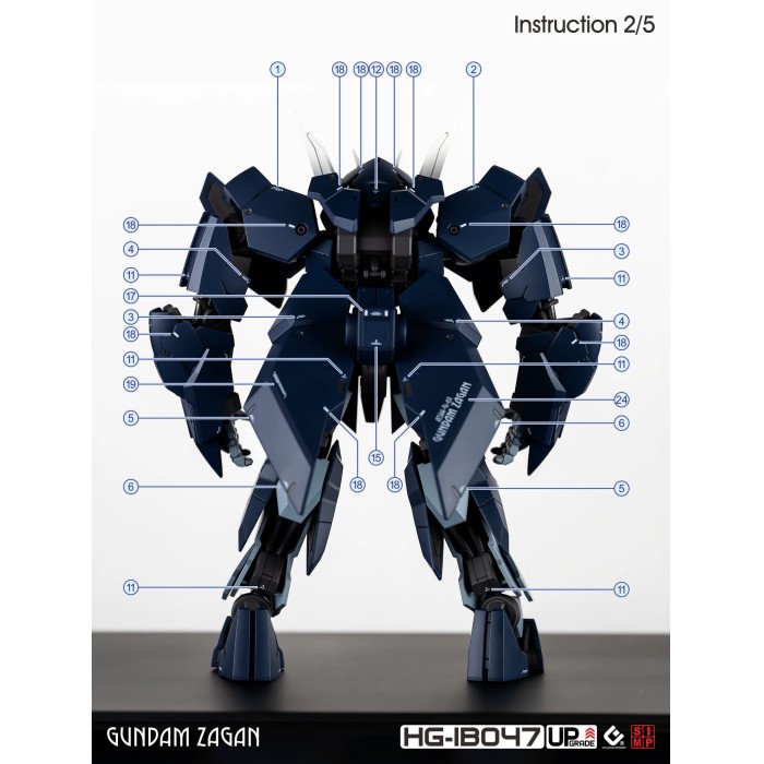 HG 1/144 GUNDAM ZAGAN EVO Water Decal - Image 5