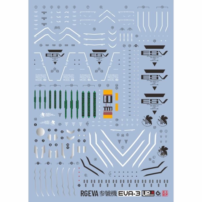 Alternative view of RG ARTIFICIAL HUMAN EVANGELION UNIT-03 EVO Water Decal