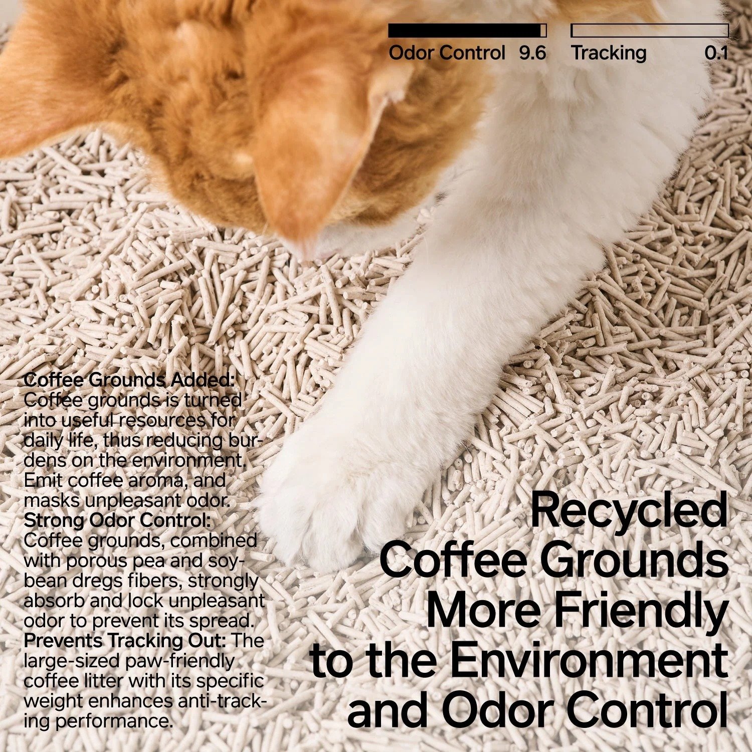 pidan Plant-Based Coffee Cat Litter 2.4 kg per bag, 4 Bags - Image 3